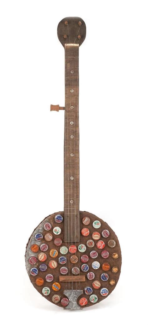 Sold Price American Folk Banjo Bottle Caps Cover Top Of Circular Metal