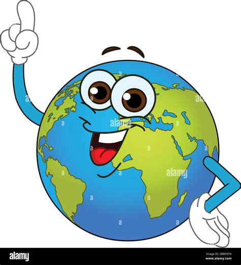 Cartoon World Globe Pointing With His Finger Stock Vector Image And Art