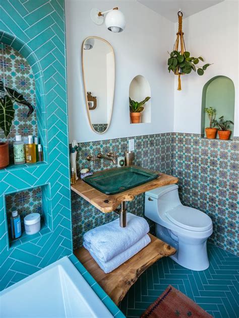Moroccan Inspired Bathroom Tiles Moroccan Bathroom Bathrooms Style