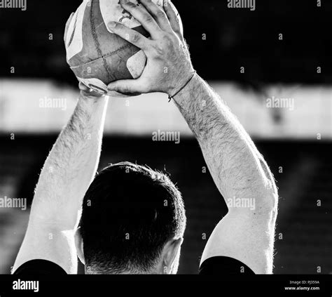 Rugby Ball Black And White Stock Photos And Images Alamy