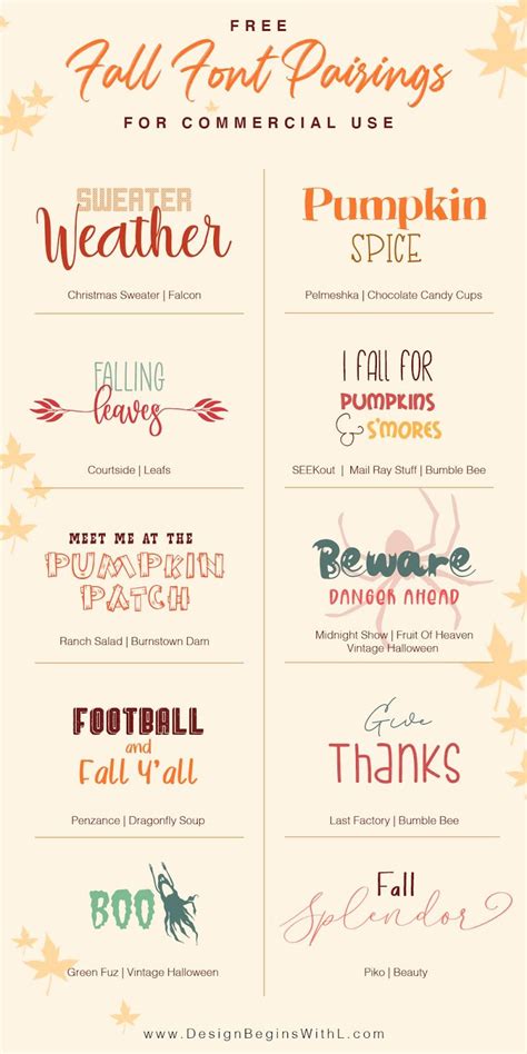 Free Fall Font Pairings For Commercial Use Fall Fonts Lettering