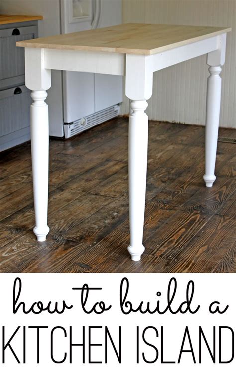 This free kitchen island plan from mama sarahs builds a functional island that's exactly in proportion with its small kitchen. how to build a kitchen island (an easy DIY project)