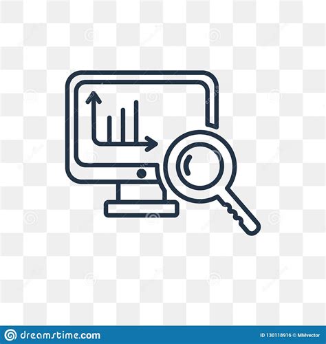 Research Vector Icon Isolated On Transparent Background Linear Stock