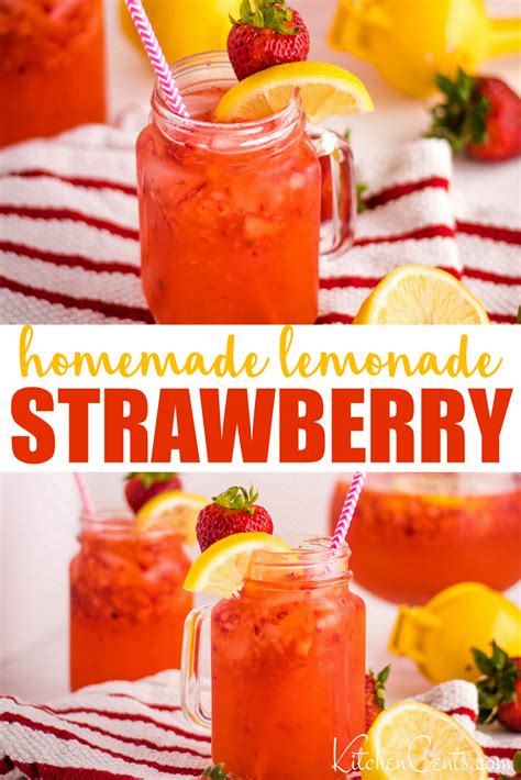 Easy Strawberry Lemonade Only 4 Ingredients Kitchen Cents