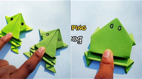 Simple Origami Jumping Frog Origami Jumping Frog Instructions Pdf