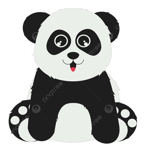 Cute Panda Bear Vector Hd Png Images Cute Panda Animal Panda Zoo