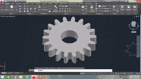 How To Make Gear In Autocad Autocad Tutorial Youtube
