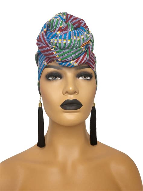 Beautiful African Head Wraps For Women Blue Red Green Ankara Etsy