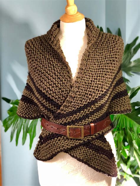 Outlander Brown Shawl Triangle Shoulder Wrap L Xl 1x Fine Etsy