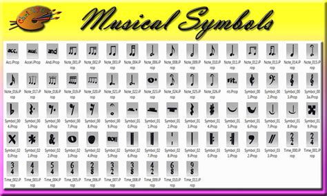 Musical Note Symbols And Names Clip Art Library
