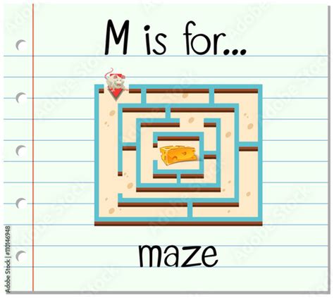 Flashcard Letter M Is For Maze Buy This Stock Vector And Explore