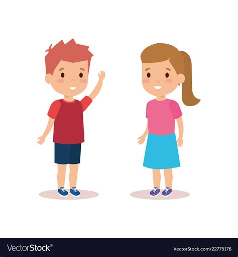 Boy And Girl Cartoon Royalty Free Vector Image