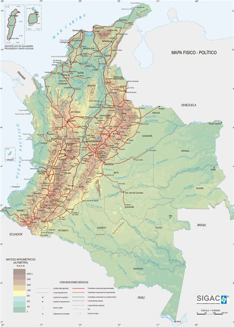 Colombia Map South America