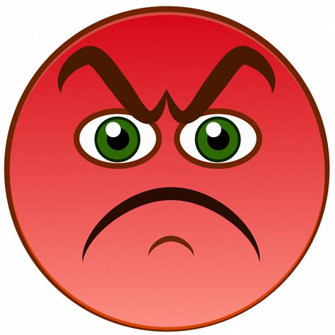 Angry Emoticon Evil Frown Menacing Negative Smiley Icon