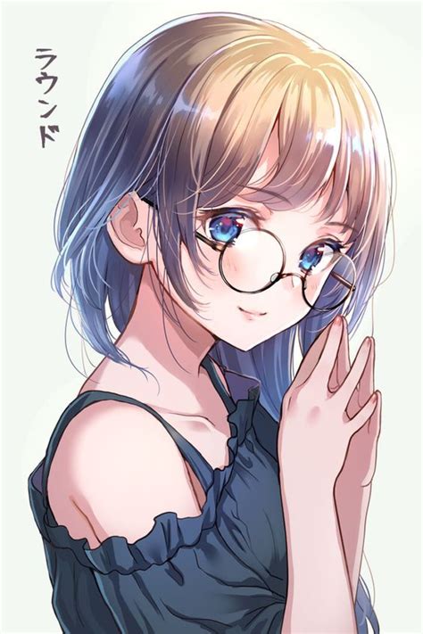 anime glasses cute girl cô gái phim hoạt hình anime và dễ thương