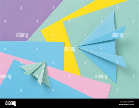 Colored Paper Origami Stock Photo Alamy