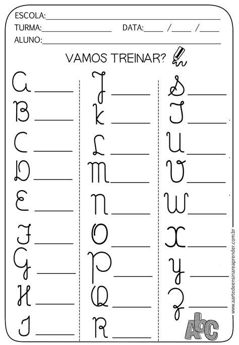 Atividades Com O Alfabeto Alfabeto Cursivo Alfabeto Cursivo Maiusculo