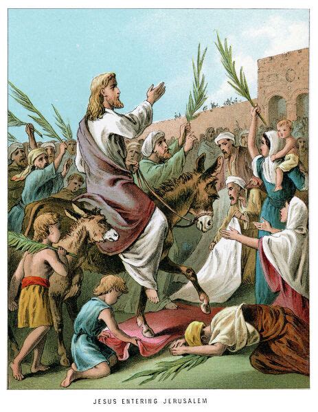 Fine Art Print Of Jesus Entering Jerusalem Photos Framed Prints