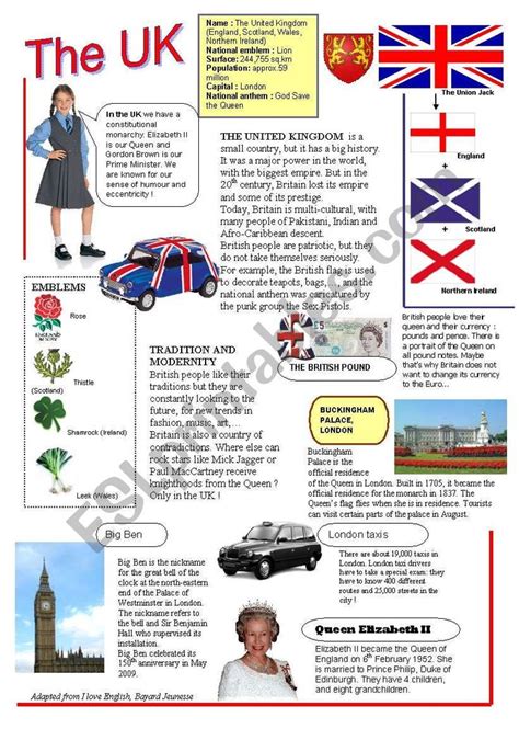 Here Is Another Fact Sheet This Time About The United Kingdom Uk