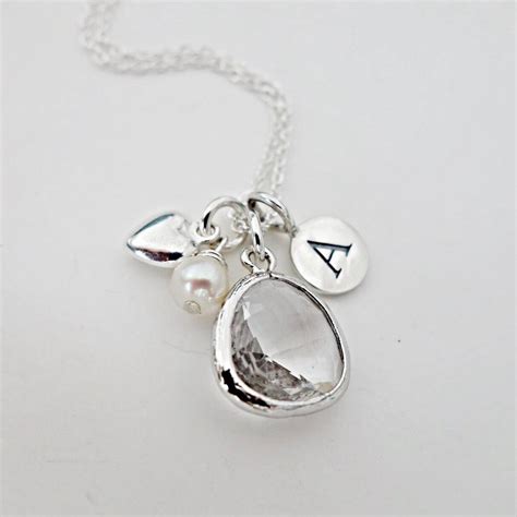 Crystal April Birthstone Drop Necklace By Sophie Jones Jewellery
