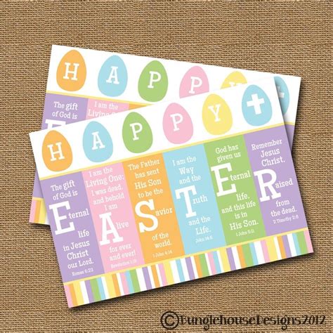 Scripture Easter Card Printable Easter Card Diy Printable Etsy