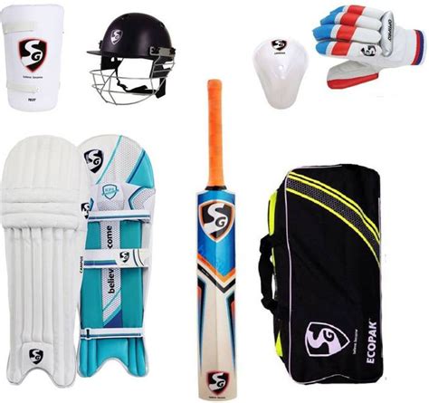 Sg Multicolor Economy Cricket Set Full Size Senior With Helmet