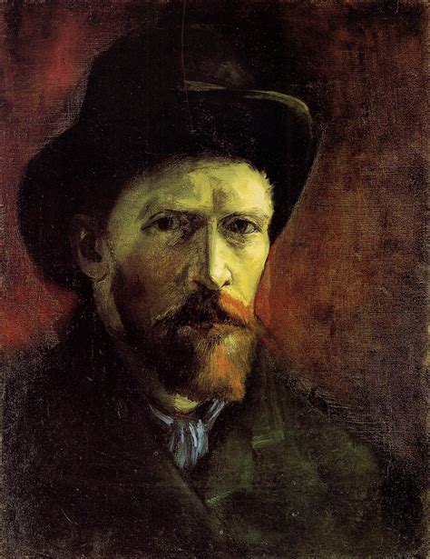 Van gogh's identity was heavily tied into his persona as an artist. Vincent van Gogh - Self-Portrait with Dark Felt Hat 1886 ...