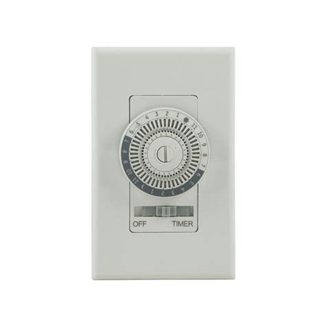 Ge 24 Hour Indoor In Wall Mechanical Timer White