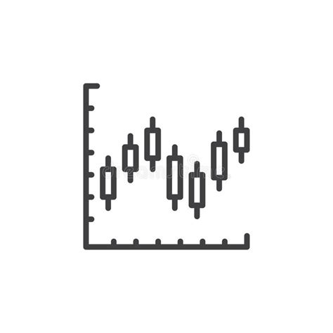 Candlestick Chart Line Icon Outline Vector Sign Linear Style