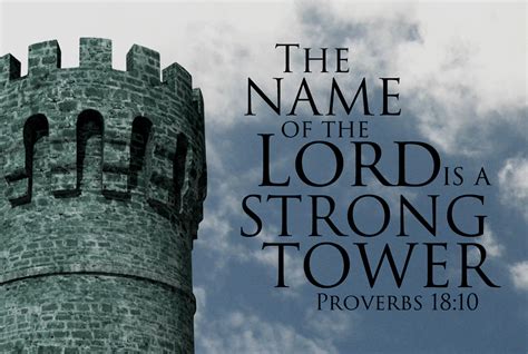 The Name Of The Lord Is A Strong Tower The Righteous Run To It And