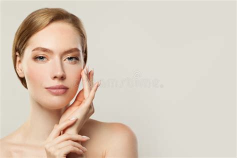 Healthy Woman Portrait Spa Model Girl With Clear Skin Stock Photo