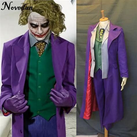 Batman The Dark Knight Joker Movie Cosplay Costume Full Suit Jacket