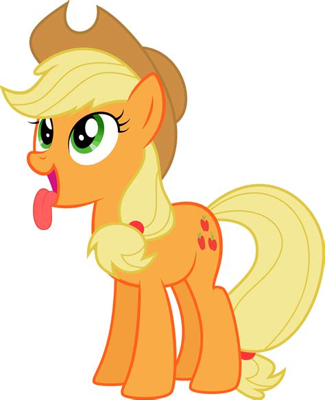 Image Fanmade Applejack Tongue Vectorpng My Little Pony Friendship
