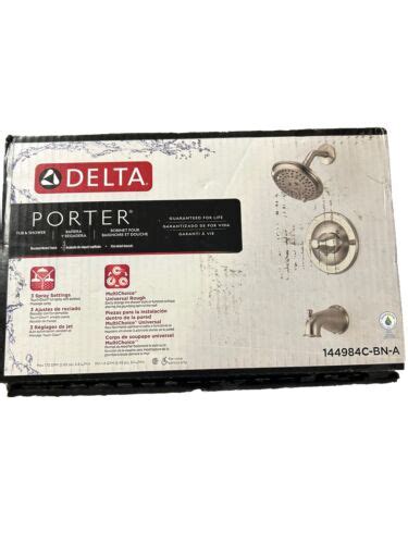 Delta Porter Single Handle 3 Spray Tub And Shower Faucet In Brushed Nickel 34449877756 Ebay