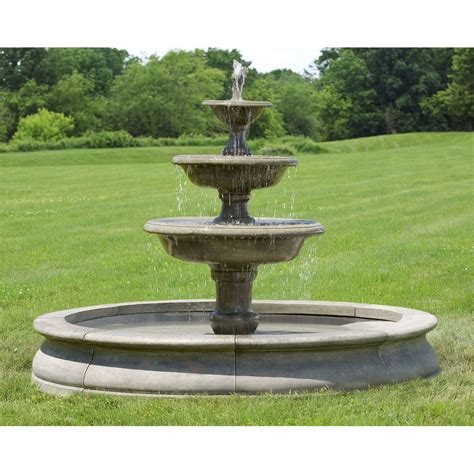 Newport Mansions Large Estate Water Fountain Commercial Size Kinsey