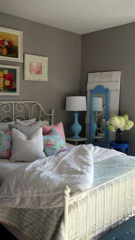 14 The Appeal Of Gray Master Bedroom With Pop Of Color Teal Gray