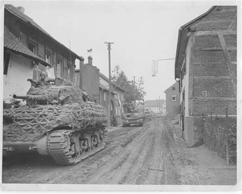 Tanks From The Th Armored Regiment Roll Through Priesterath Germany On February Th