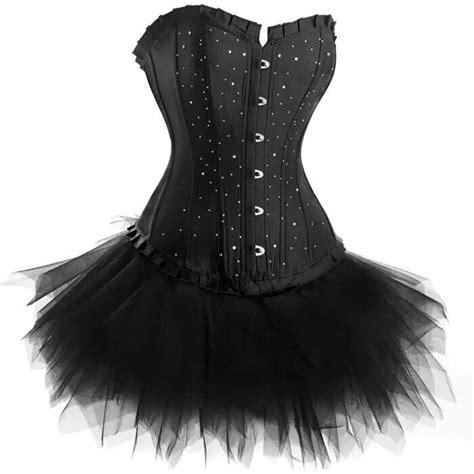 Black Corset Tutu Gothic Corset Dresses Corset Outfit Black Corset