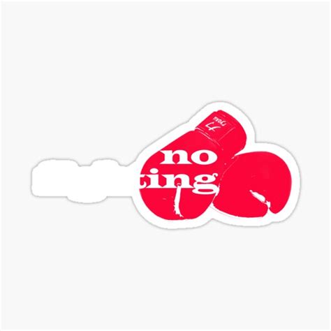 No Fighting Sticker For Sale By Loganhille Redbubble