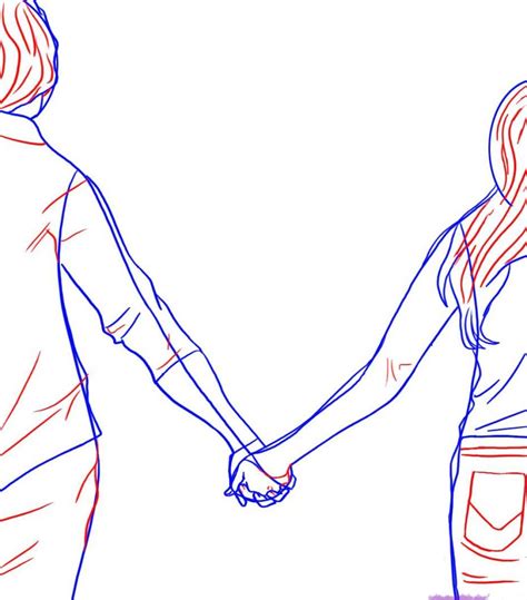 Pin By Leannza On Anime Drawing People People Holding Hands Drawings