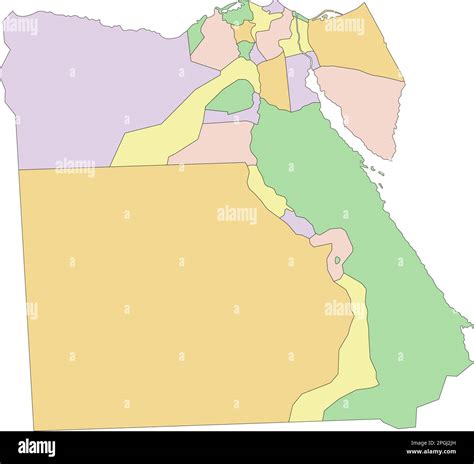 Egypt Highly Detailed Editable Political Map With Labeling Graphic