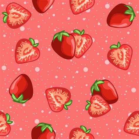 Pink Red Seamless Pattern Of Strawberries And Fruit Slices 931879