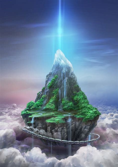 Floating Island By Aerroscape Fantasy Landscape Fantasy City