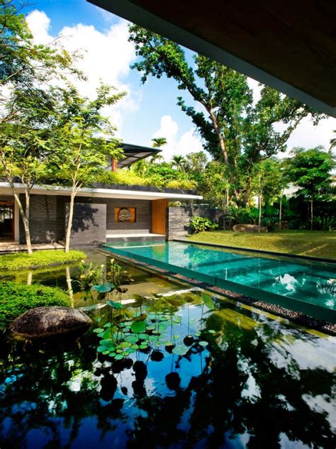 Luxury Sustainable Green Roof House Design Singapore Most Beautiful