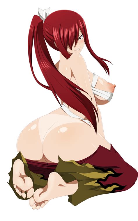Rule 34 1girls Ass Barefoot Blush Breasts Dkir Erza Scarlet Fairy Tail Feet Female Female Only