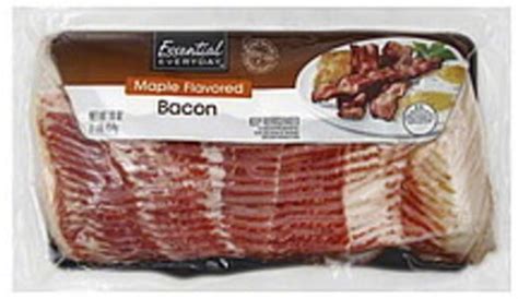 Essential Everyday Maple Flavored Bacon 16 Oz Nutrition Information