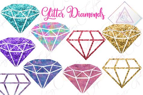 Glitter Diamonds Clipart