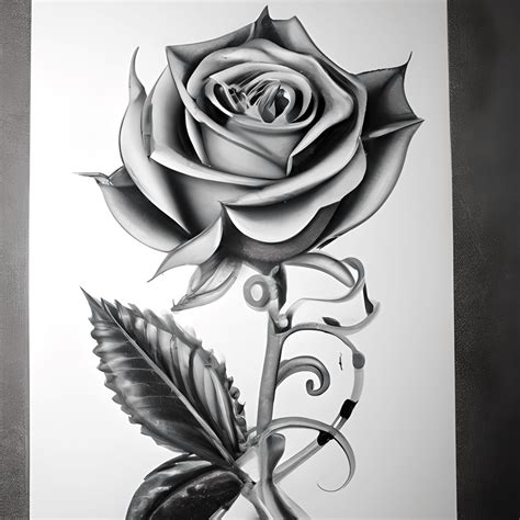 Dessin De Tatouage De Rose De Style Chicano · Creative Fabrica