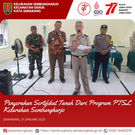 Pembagian Sertifikat Tanah Dari Program Ptsl Oleh Bpn Kota Semarang