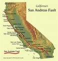 San Andreas Fault Line - Fault Zone Map and Photos